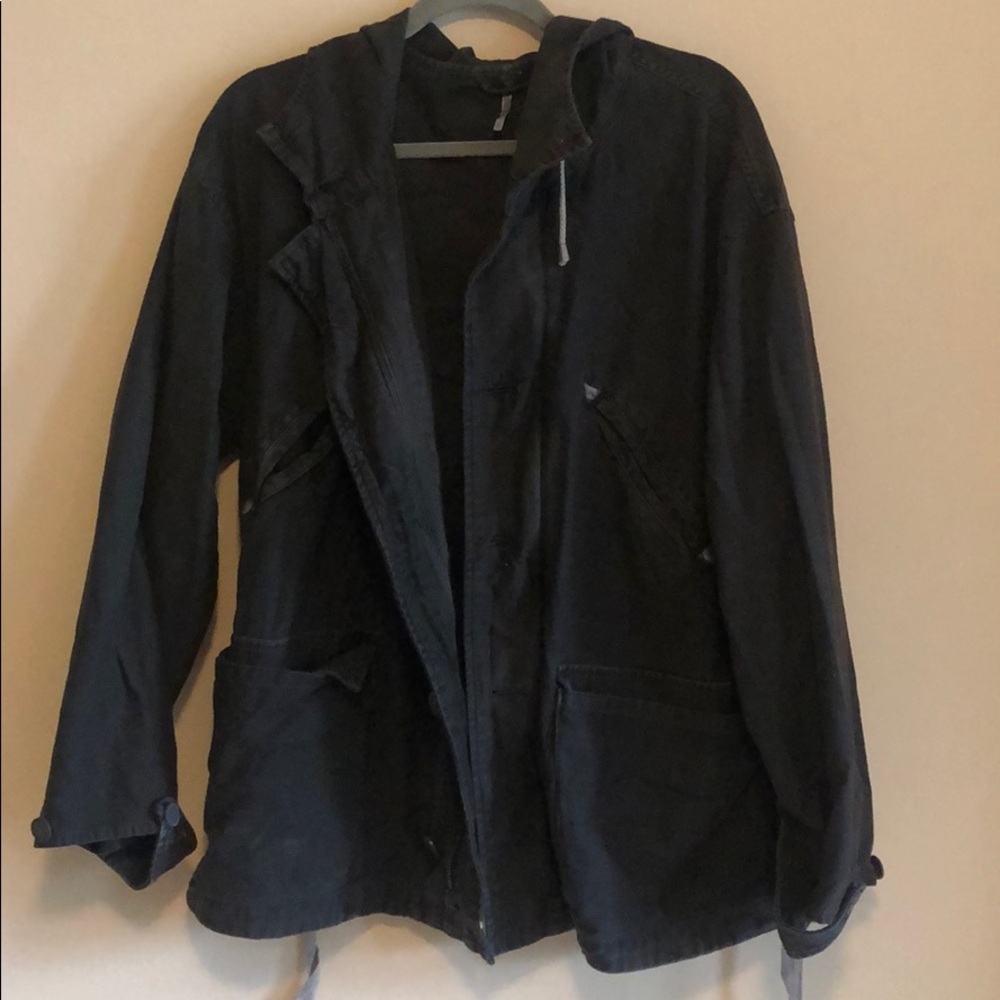 Free People Grey Utility Jacket